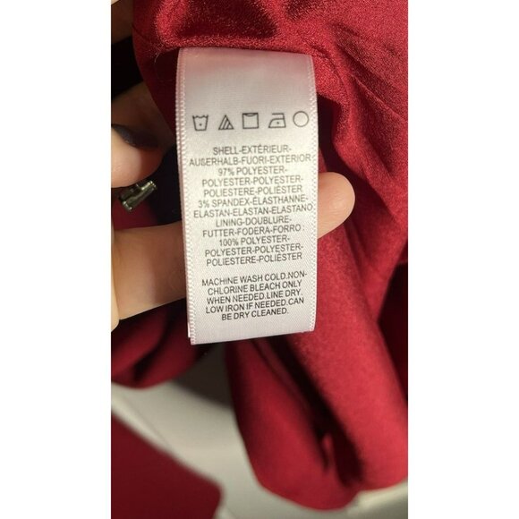 Dress the Population NEW NWT Red Heidi One Shoulder Dress Size Medium Woman’s - Picture 7 of 10